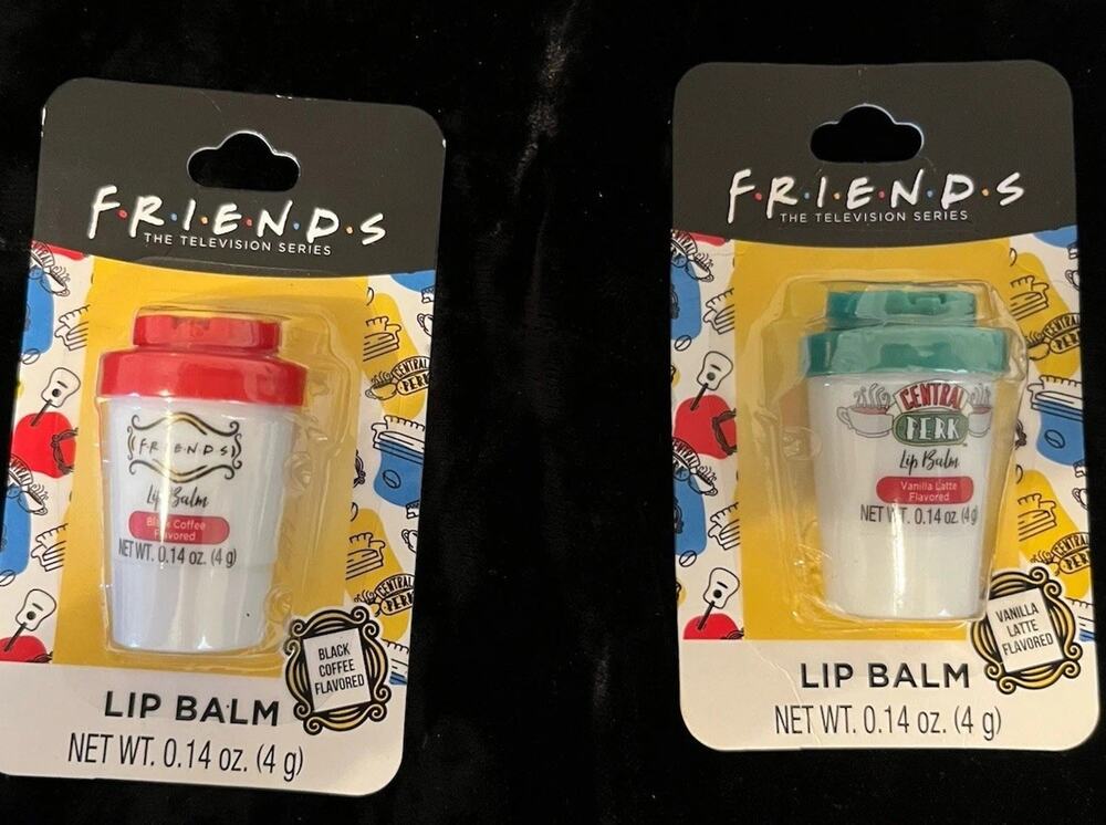 FRIENDS TV Show Series Lip Balm Vanilla Latte Black Coffee Central Perk Lot Of 2